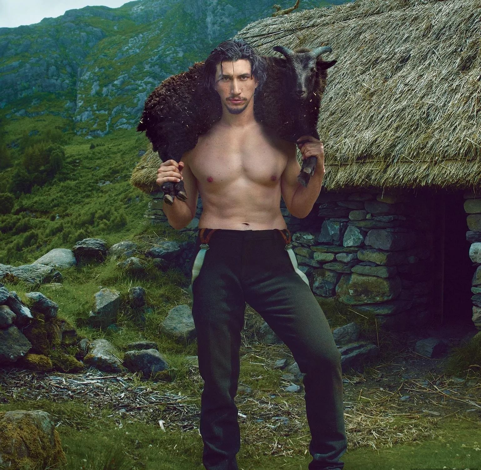 Adam Driver shirtless