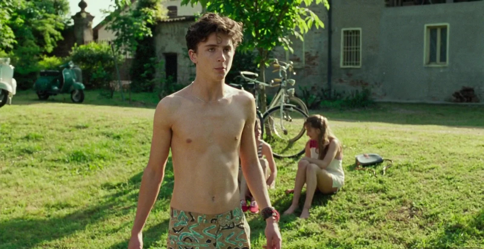 Timothee Chalamet shirtless