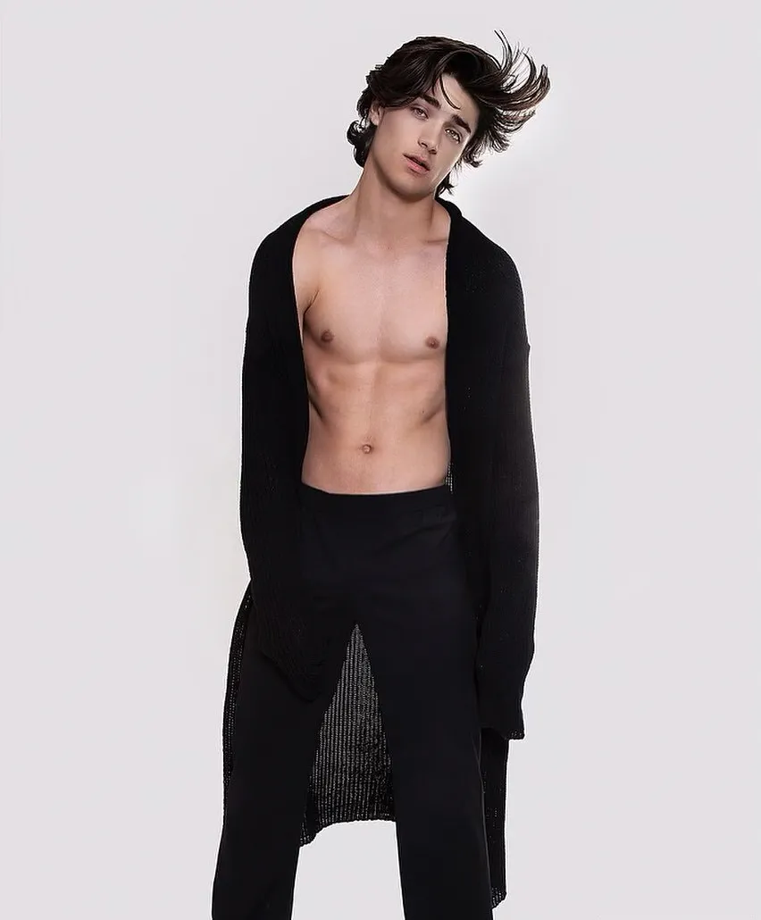 Asher Angel shirtless