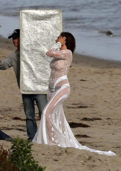 Cindy Crawford topless fotografering