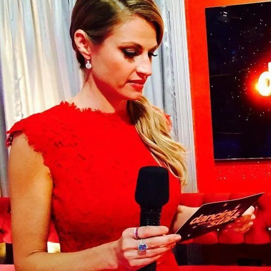 Vestido vermelho de Erin Andrews
