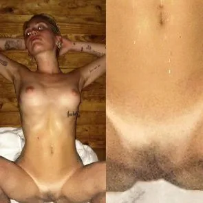 Memek Miley Cyrus di sauna