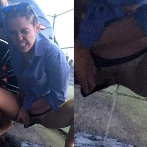 Miley Cyrus kencing di vagina