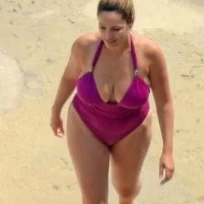 Kelly Brook einteilige Badebekleidung