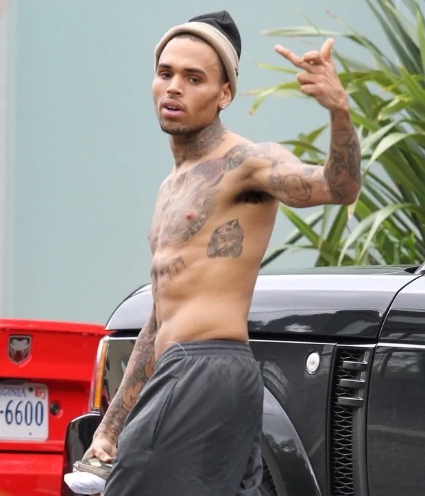 Chris Brownshirtless