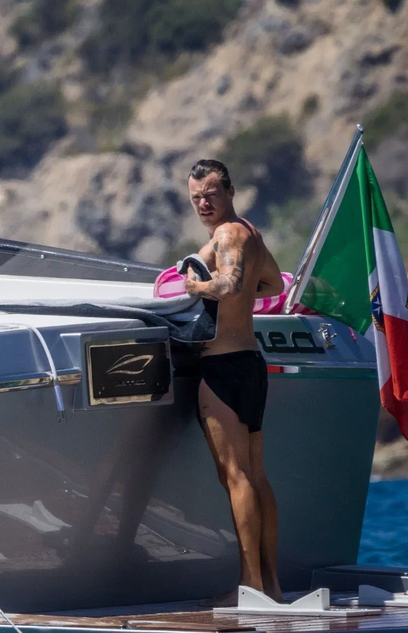 Harry Styles shirtless