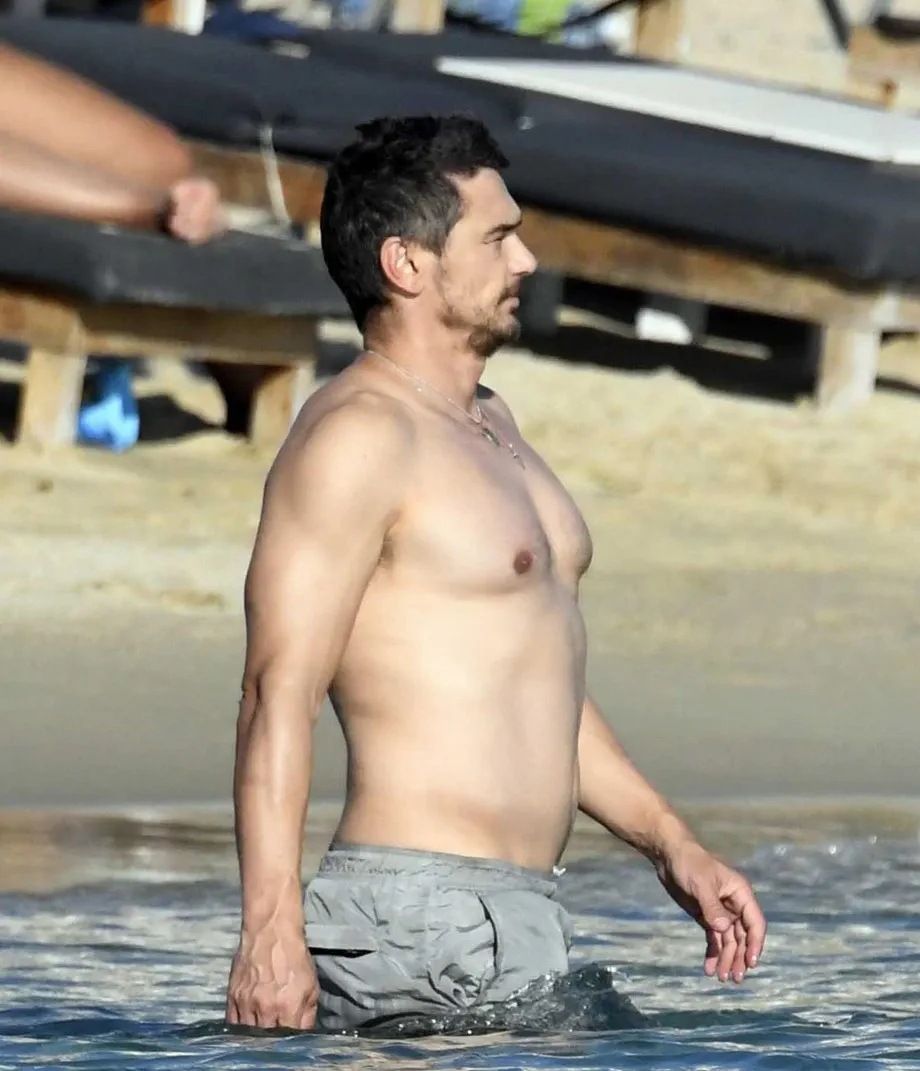 James Franco sunbathing