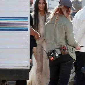 Kim Kardashian See Through On Film Set