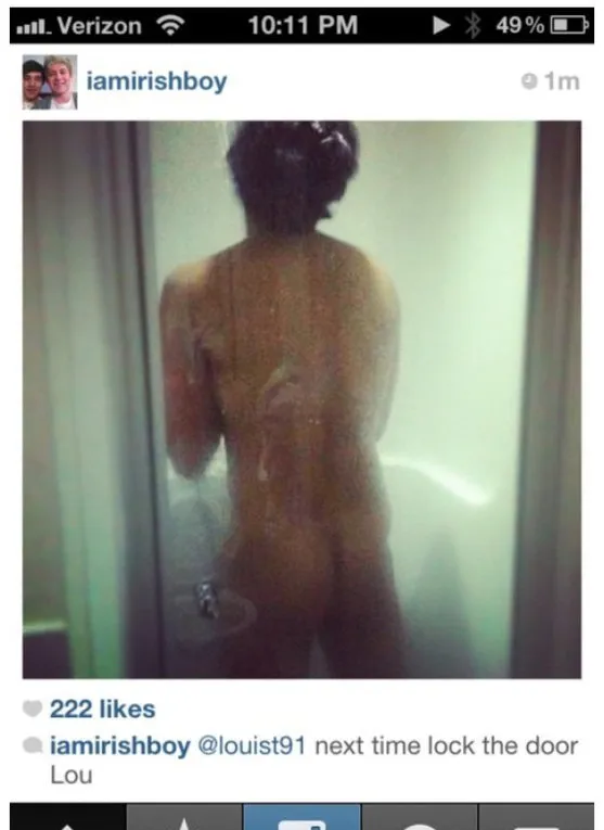 Engelse zanger en componist Luis Tomlinson Naked en groepsfoto's