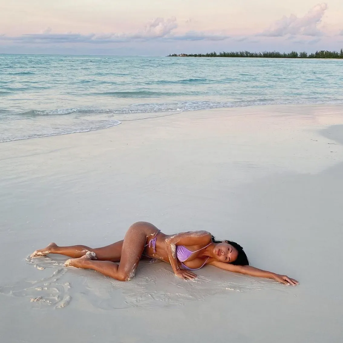 Nicole Scherzinger Purple Bikini