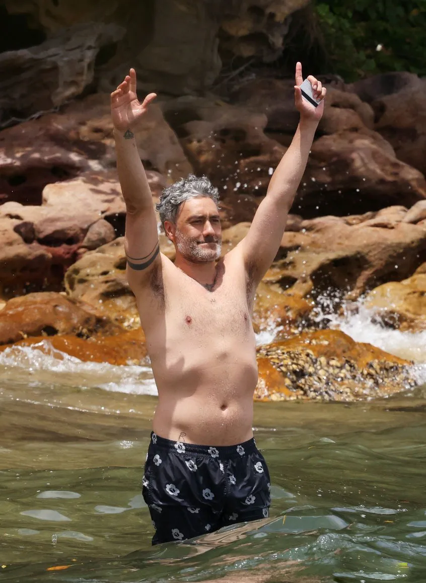 Taika Waititi shirtless