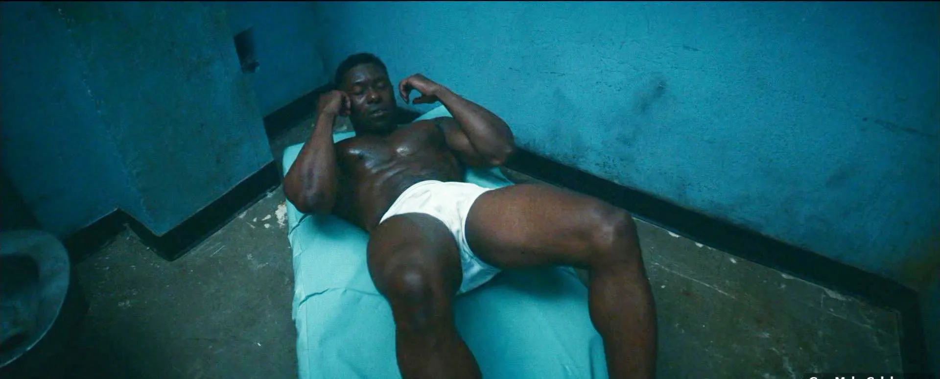 Trevante Rhodes abs scenes